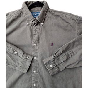 Ralph Lauren Polo Shirt Mens XL Button Down Long Sleeve Blaire Classic Fit Fall